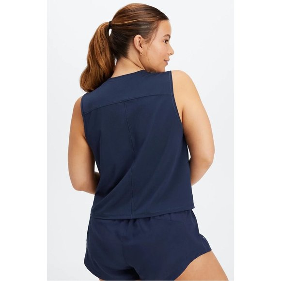 FABLETICS $40 Phoenix‎ Breathe Muscle Athletic Tank Top Navy Blue Size Medium - Picture 3 of 10